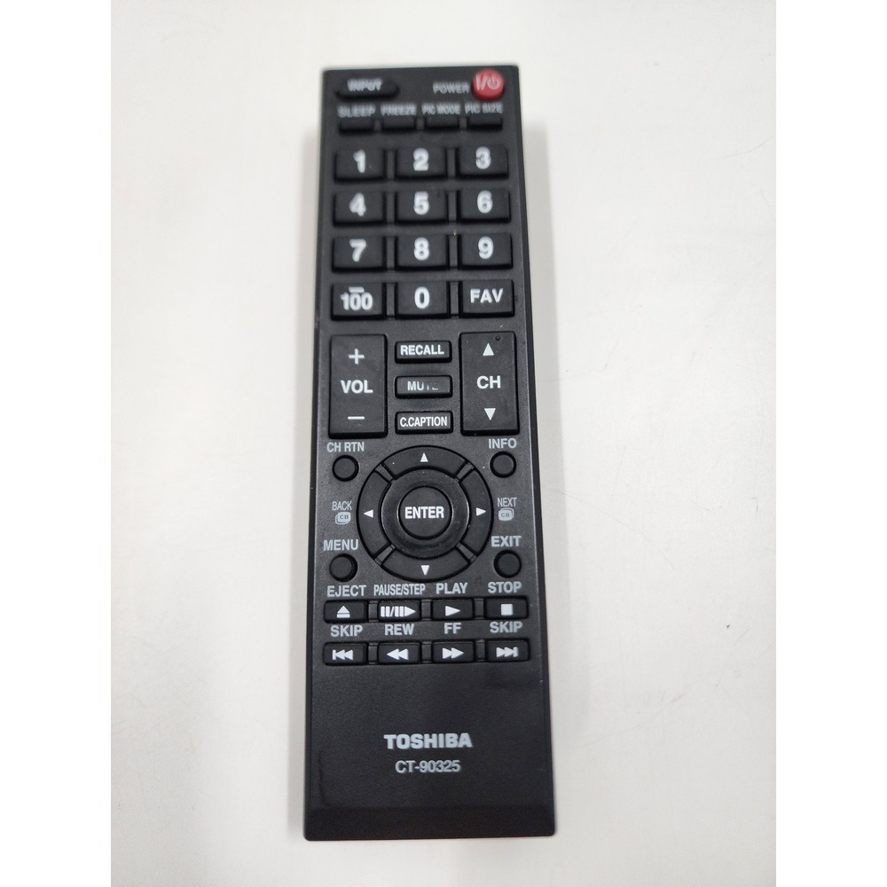 Toshiba CT-90325 TV Remote Control Black Replacement Handheld Controller